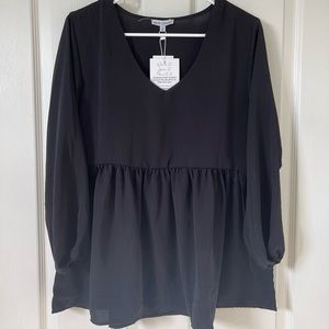 Black long sleeve top